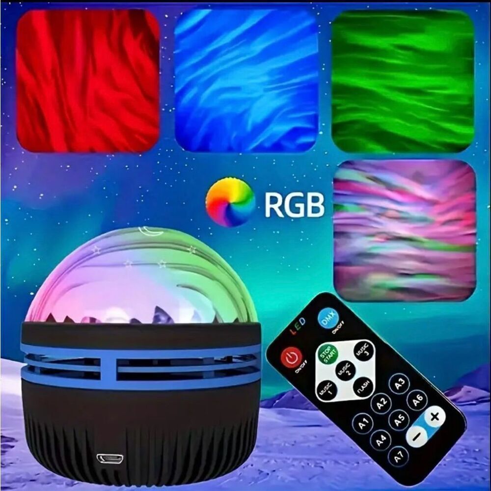 NWT Sound Activation LED Motor Rotate RGB Ball Disco Party Light remote control